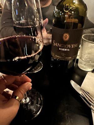 Bottle of Sangiovese Red