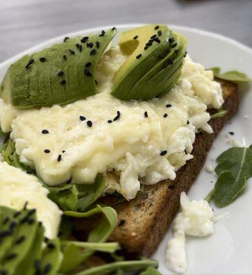 Avocado toast with eggs