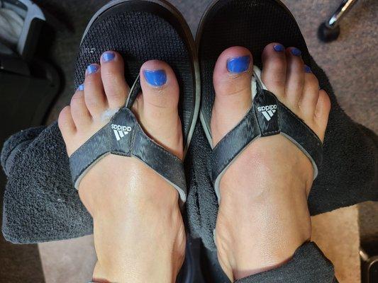 ocean  Blue  pedicure