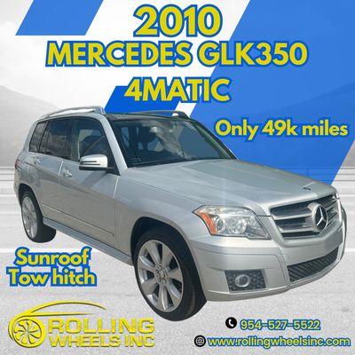 Beautiful 2010 Mercedes Benz GLK350 4MATIC - only 49k original miles, 1 owner, clean carfax.