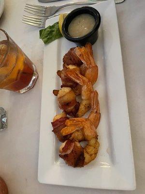 Bacon wrapped shrimp