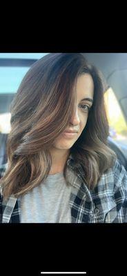 Rose gold highlights + cut