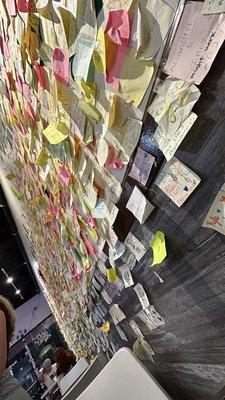 Post-it note walk art. Leave a note!