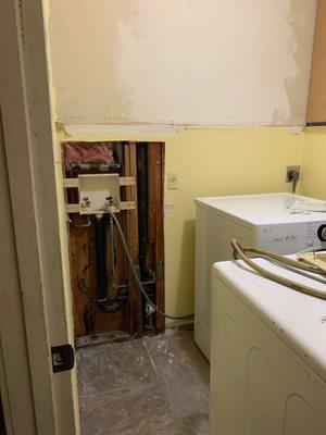 Busted pipe in Laundry Room