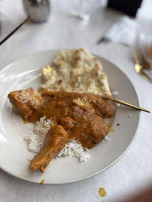 Chicken Curry Garlic Naan