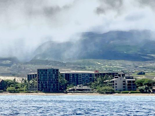 Kaanapali Shores Resort from the ocean