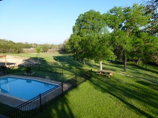 This photo is looking from the porch toward the west.  The creek is to the right.