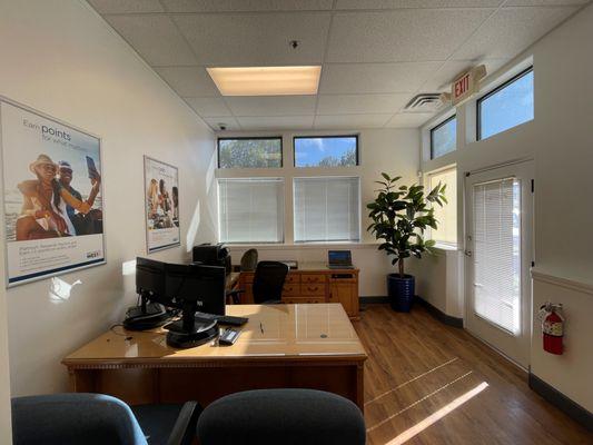 Office at the Credit Union West branch in Cottonwood.