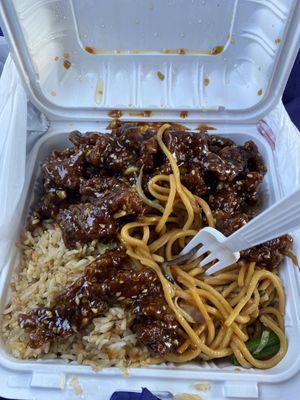 Sesame Beef w/ half & half A+++