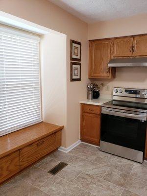 Kitchen cabinets (upper)
 
 Window seat