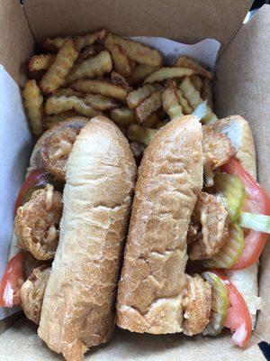 $21 shrimp Poboy