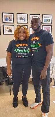 Owners of What the Health Food Truck LLC
Chef Jordon and Ansu Jawara