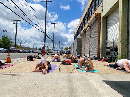 Meet us outdoors for Yoga & Beer