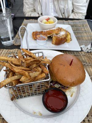 Classic Cheese Burger Challah French Toast