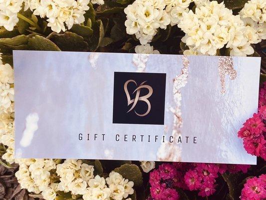 Gift certificates available