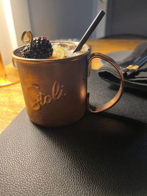 Blackberry molasses cocktail