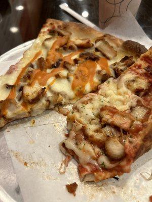 My favorite, slice chicken Parm! Paired with a nice buffalo chicken slice