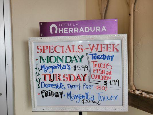 Current Weekly Specials