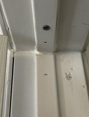 Messed up door frame. Terrible quality of work.