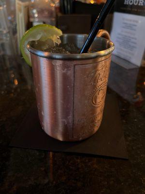 Delicious mule made with their house made ginger beer