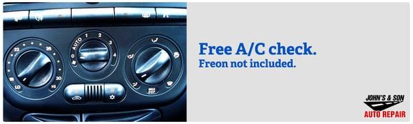 Free Auto Air Conditioning Check