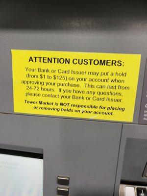 Liers and theives! Banks don't do this!  The gas station sets the amount of the hold charge!