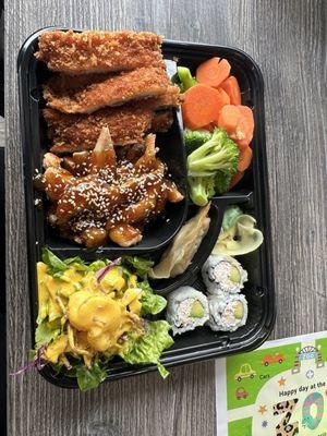 #5 Chick Teri Chick Katsu but with vegetables instead of rice.  This is the bento size.