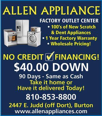 Allen Appliance Sales and Service