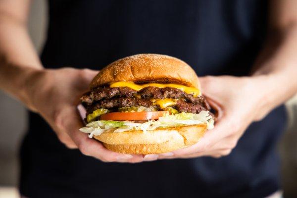 The 'D2' Double Beef, Double Cheese