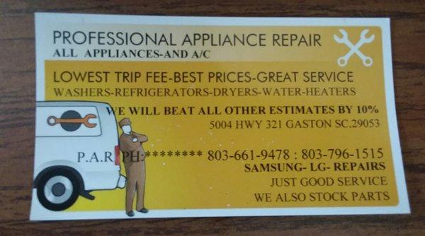 Professional Appliance Repair