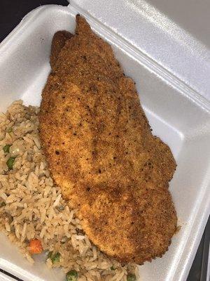 Fried Porkchop With Fried Rice.