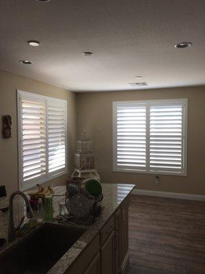 Cafe pure white norman shutters!