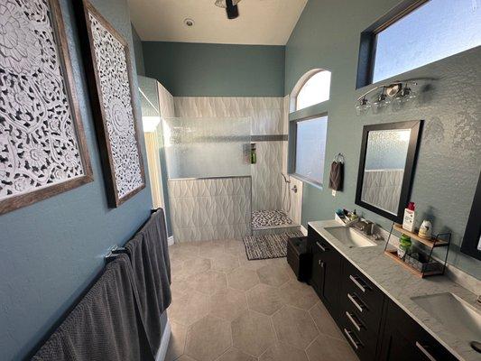 Master bathroom after remodel