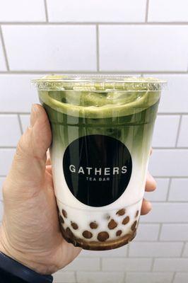 Matcha Latte + Boba