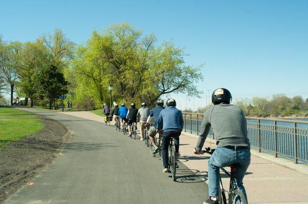 Ride along the river to our next brewery stop.