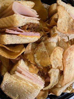 Club Sandwich and Chips on White (January 2020)