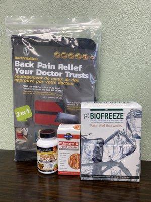 Pain management supplements and products