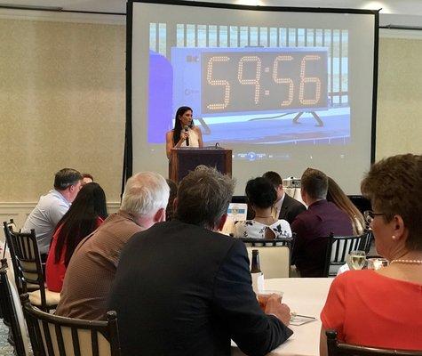 Katy Arris Wilson President of Tide Swimming at the 2018 annual banquet