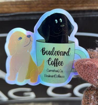 Free sticker from Boulevard Coffee!