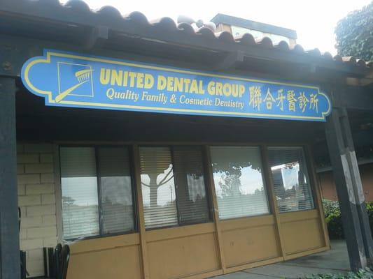 United Dental Group Store Front via the back, Fremont, CA.