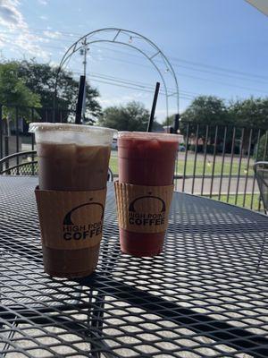 S'mores and red velvet latte