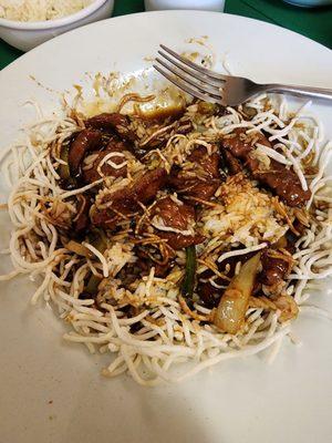 Mongolian beef with easy onions