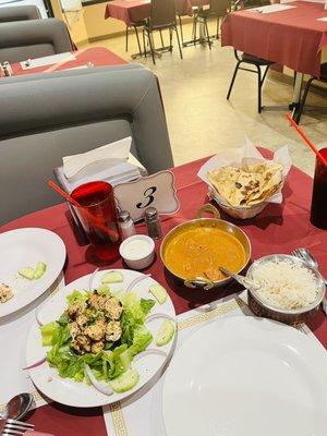 Butter Chicken, Malai Chicken, Tandoori Roti, and of course the Basmati Rice!