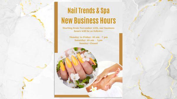 Celebrate November at Nail Trends & Spa! Find us at 13408 College Blvd Lexana, Kansas 66210. Call us at (913) 701 6111.