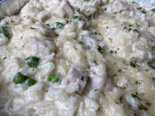 close up to the gluten free chicken risotto ($14.95)