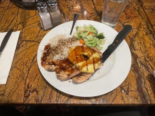 Their Chicken Teriyaki Dinner that also comes with a side salad (camera shy).