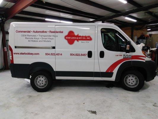 The best way to advertise your business, short of a full wrap, is lettering like this on all your company vehicles.