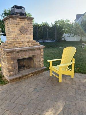 Sit in front of my fireplace with my new chairs that I love.