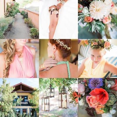 Garden wedding hair.