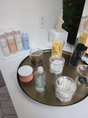 Amenities in women's lounge